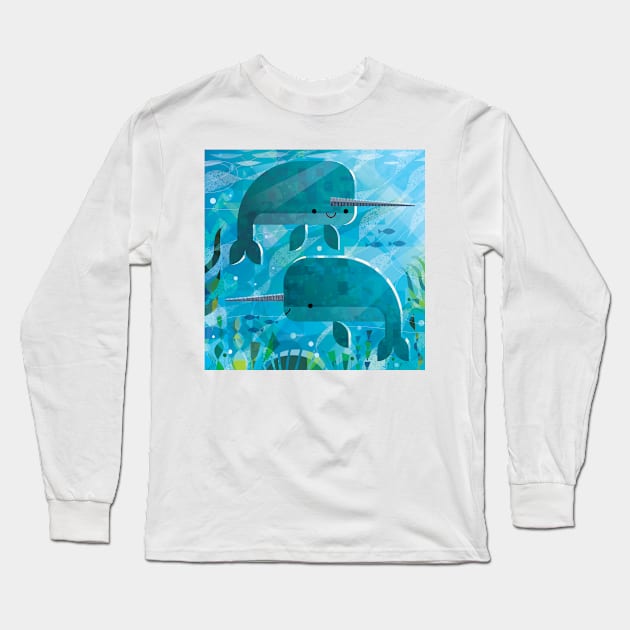 Narwhals Long Sleeve T-Shirt by Gareth Lucas